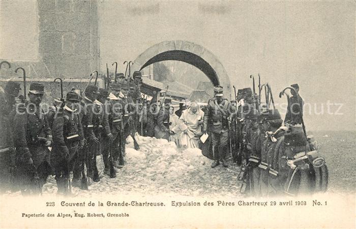 La Grande-Chartreuse Expulsation des Peres Chartreux Avril 1