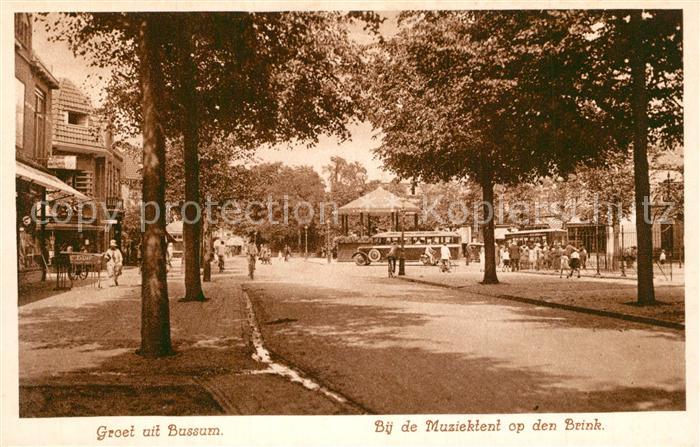 Bussum Bij de Muziektent op den Brink
