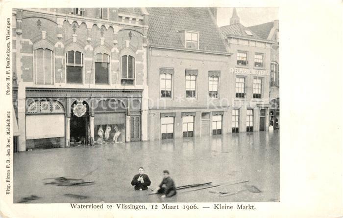 Vlissingen Watervloed Maart 1906 Kleine Markt