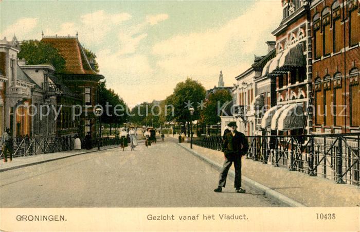 Groningen Gezicht vanaf het Viaduct