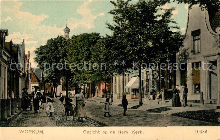 Workum Gezicht op de Herv Kerk