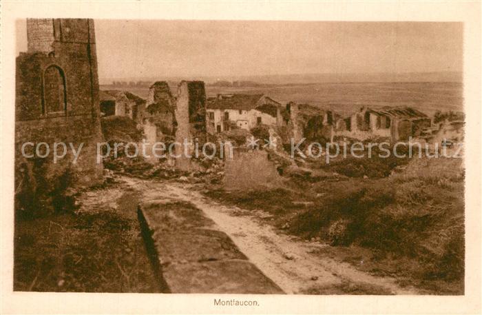 Montlucon Zerstoertes Dorf