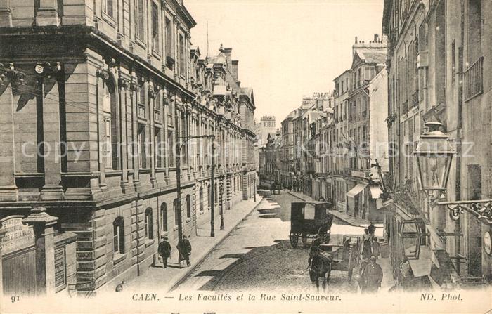 Caen Les Facultes et la Rue Saint Sauveur