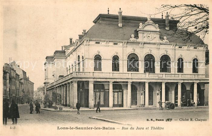 Lons-le-Saunier Jura Rue du Jura et Theatre
