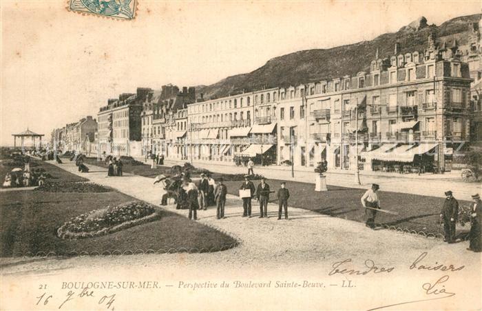 Boulogne-sur-Mer Perspective du Boulevard Sainte Beure