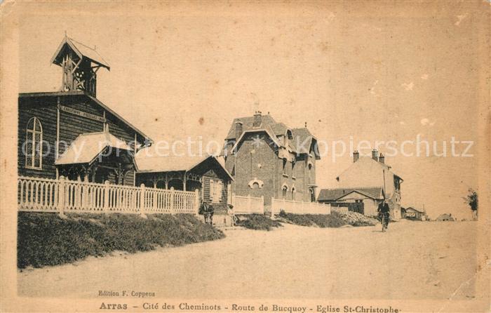 Arras Pas-de-Calais Cite des Cheminots Route de Bucquoy Eglise St Christophe