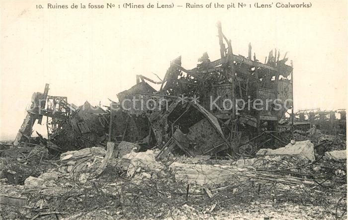 Lens Pas-de-Calais Ruines de la fosse No 1 Mines de Lens