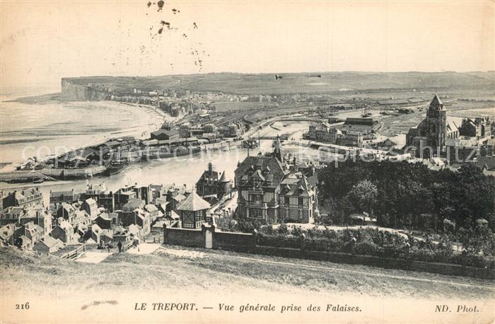 Le Treport Vue generale prise des Falaises