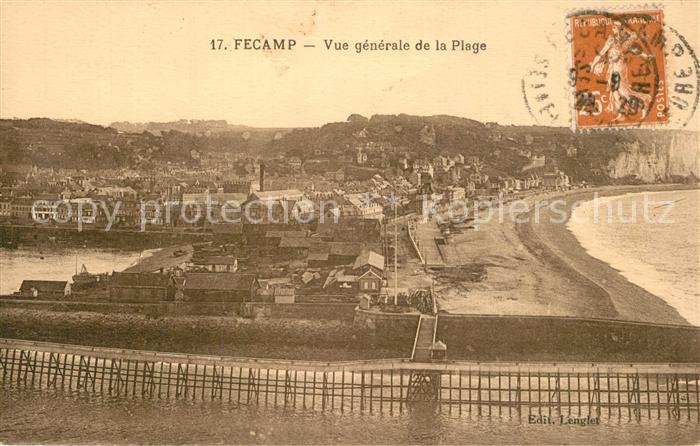 Fecamp Vue generale de la Plage