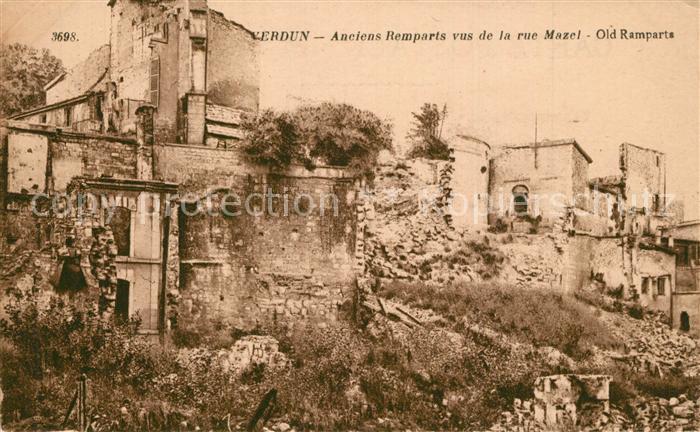 Verdun Meuse Anciens Remparts vues de la rue Mazel