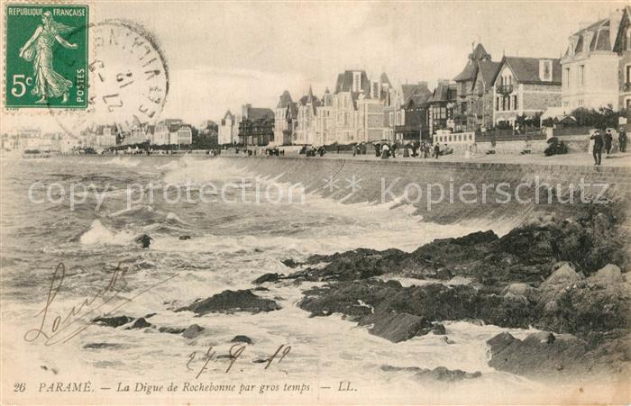Parame la Digue de Rochebonne par gros temps