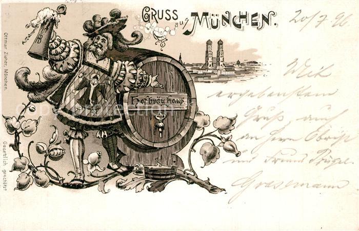 Hofbr?uhaus M?nchen Bier Litho