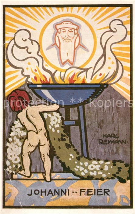Gutenberg Johannes Buchdruck Johanni-Feier K?nstlerkarte Kalr Remann