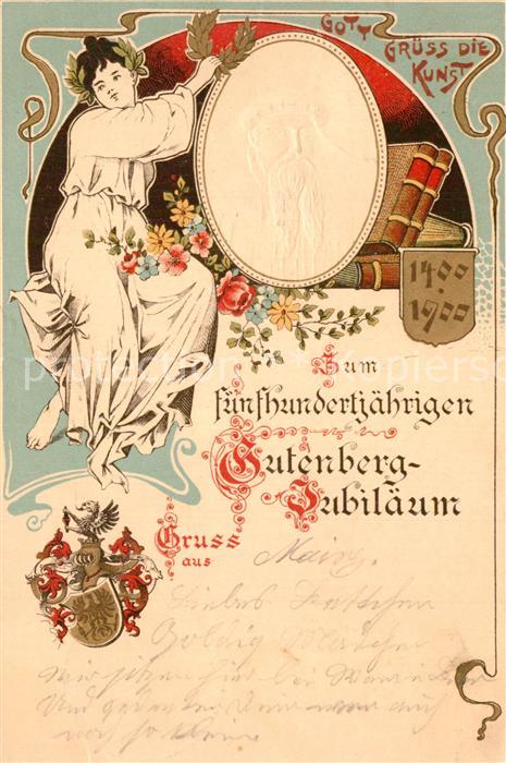 Gutenberg Johannes Buchdruck 500-j?hriges Jubil?um Litho