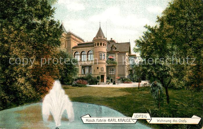 Buchdruck Maschinenfabrik Karl Krause Leipzig Wohnung des Chefs