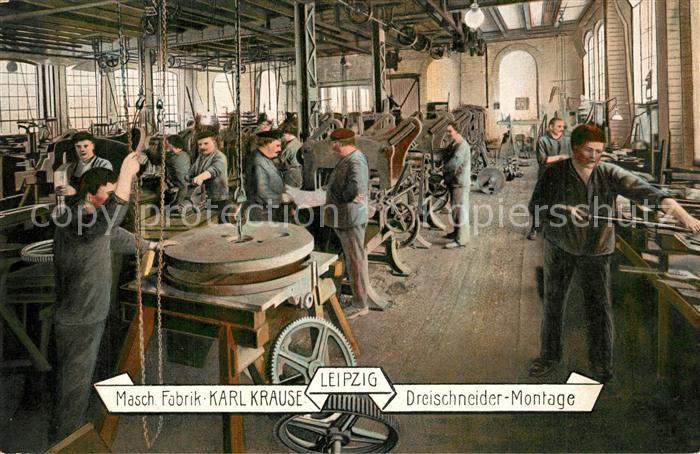 Buchdruck Maschinenfabrik Karl Krause Leipzig Dreischneider-Montage
