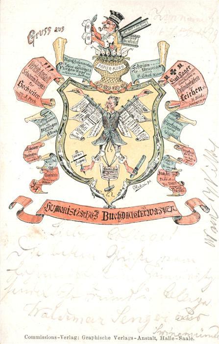 Buchdruck Humor Wappen