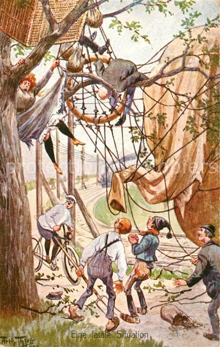 Thiele Arthur Eine fatale Situation Heissluftballon Fahrrad