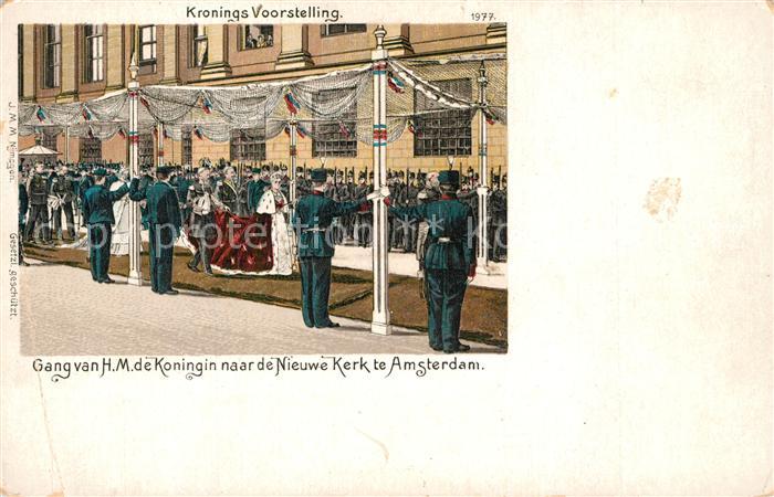 Adel Niederlande Kronings-Voorstelling Amsterdam Litho