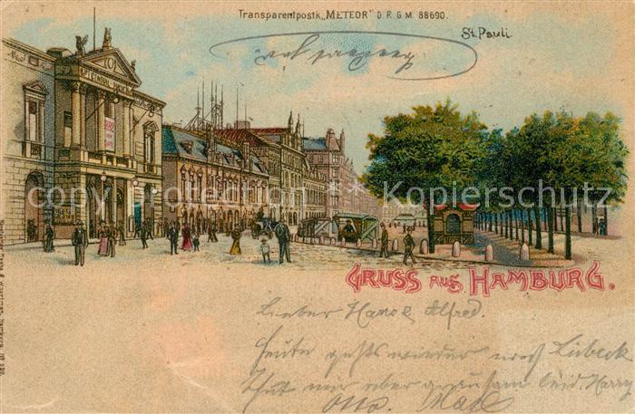 METEOR Hold to Light Nr. 88690 Hamburg Litho