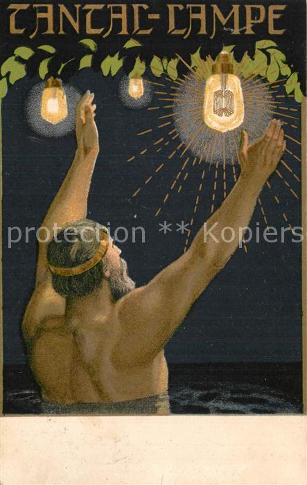 Wissenschaft Science Tantal-Lampe Litho