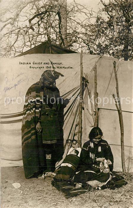 Indianer Native American Indian Chief and Family