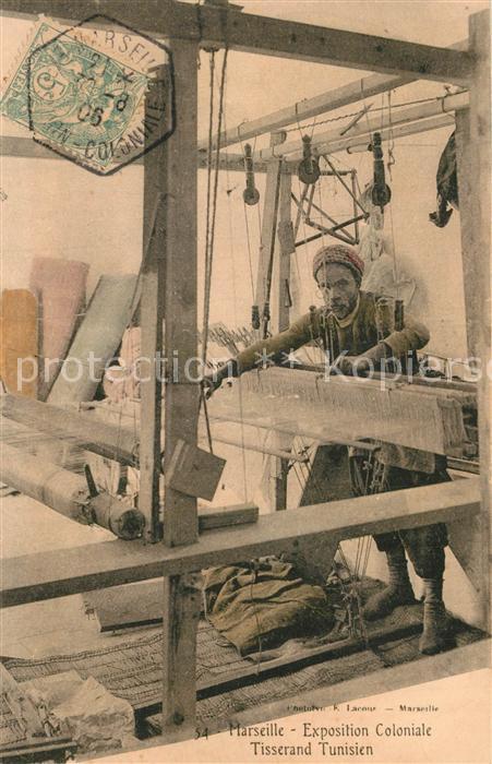 Exposition Coloniale Marseille 1906 Tisserand Tunisien