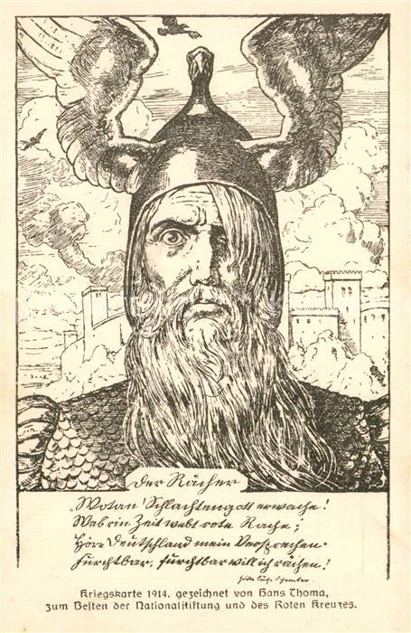 Thoma Hans Kriegskarte Nationalstiftung Rotes Kreuz
