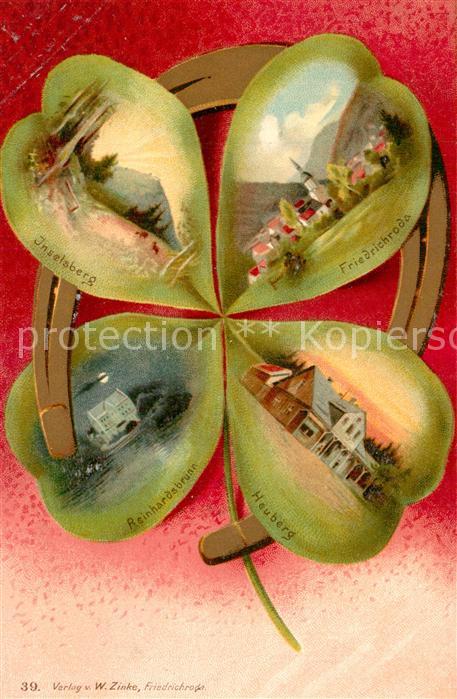 Kleeblatt-Litho Inselsberg Friedrichsroda Reinhardsbrunn Heuberg