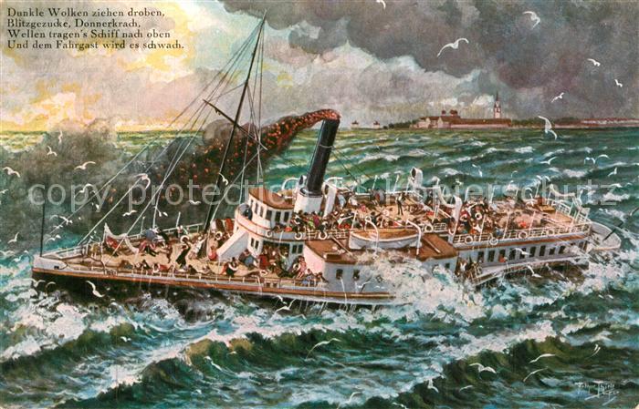 Thiele Arthur Dampfer Bodensee Blitz Donner