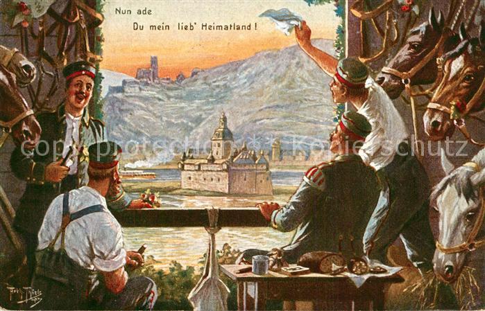 Thiele Arthur Ade Heimatland Soldaten Pferde