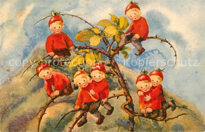 WEBER Mili (1891-1978) Kuenstlerkarte Kinder