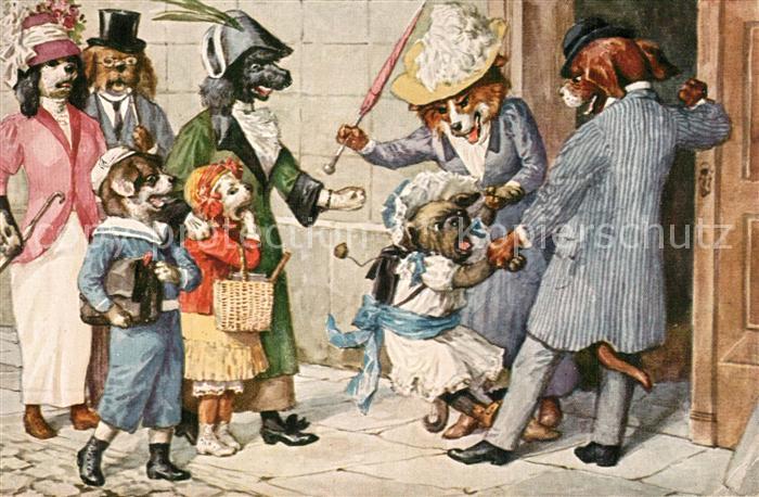 Vermenschlicht Hunde Hutmode