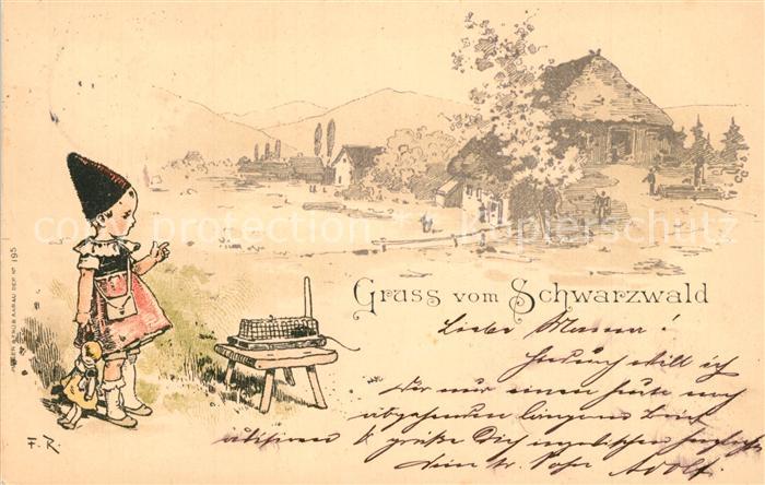 Reiss Fritz Schwarzwald Kind Puppe