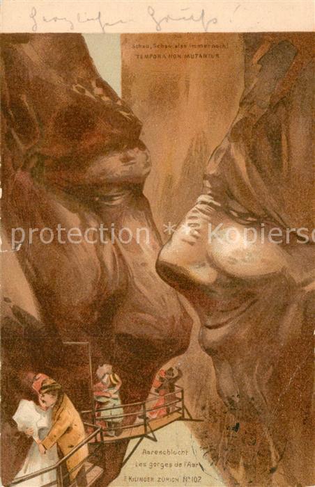 Berggesichter Aareschlucht Verlag Kilinger Nr. 102