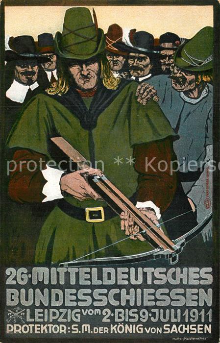 Bundesschiessen Leipzig Protektor K?nig von Sachsen