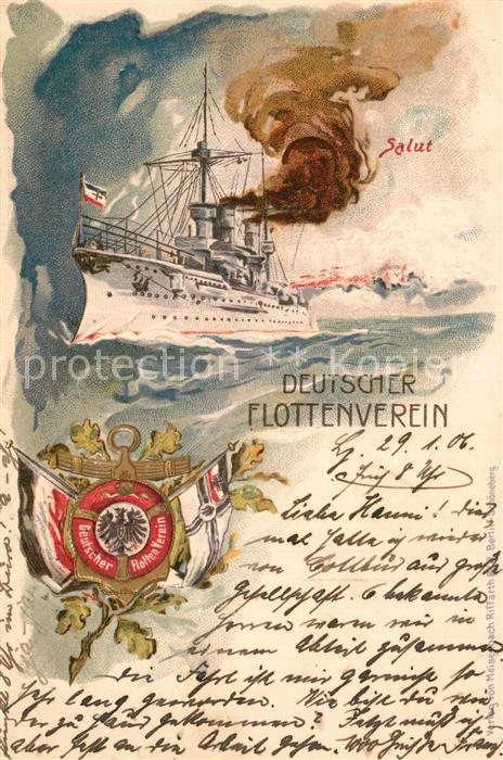 Marine Deutscher Flottenverein Litho