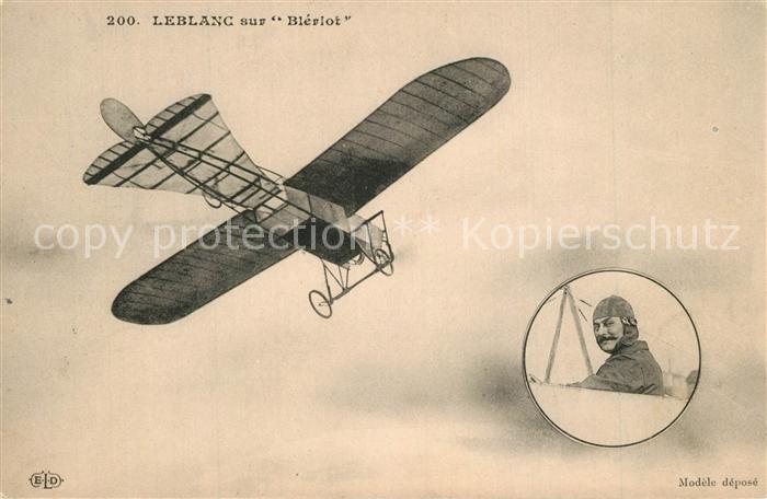 Flugzeuge Zivil Flugpionier Leblanc Bleriot