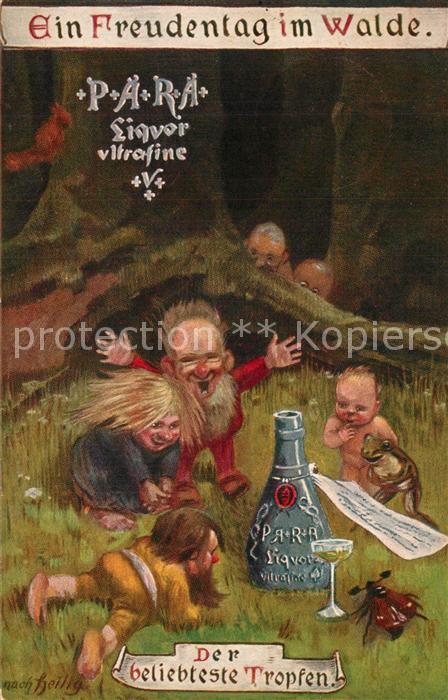 Zwerge Dwarfs Nains Wald Para-Lik?r Frosch Marienk?fer K?nstler Hellig