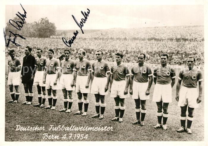 Fussball Deutschland Weltmeister Bern Autogramme Telegramm-Depesche