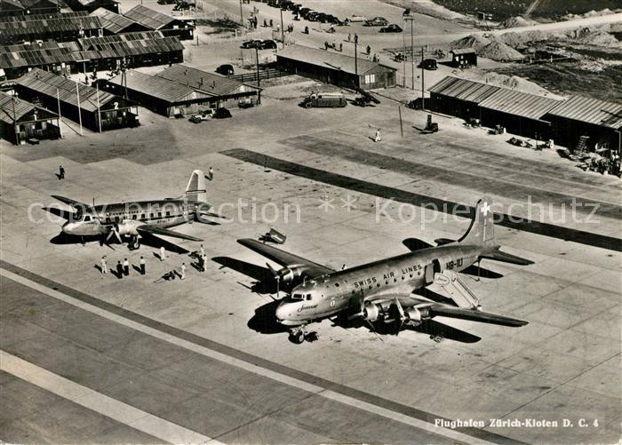 Swissair Flughafen Z?rich-Kloten Fliegeraufnahme