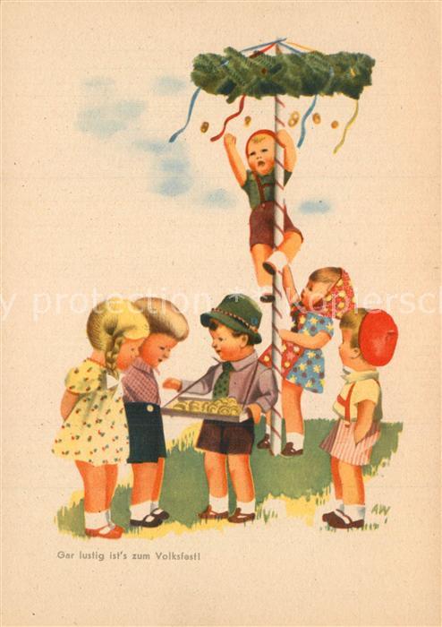 Puppe Doll Poupee Kinderspielzeug K?nstler A. Wagner Kinder Volksfest Maibaum