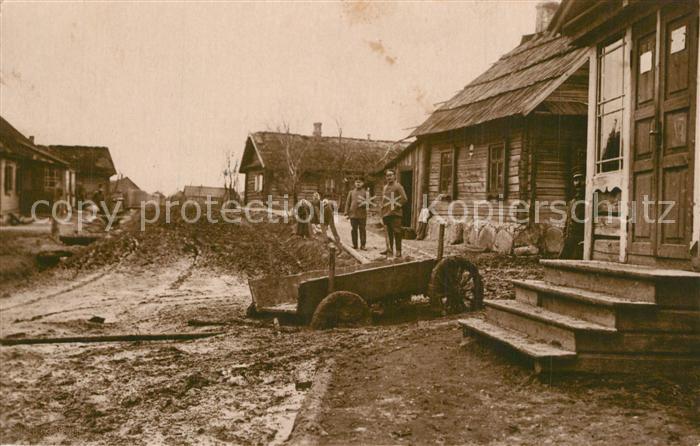 Militaria WK1 Dorf im Osten