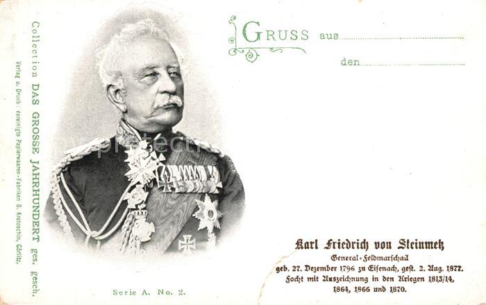 Militaria Deutschland Karl Friedrich von Steinmetz General Feldmarschall Orden