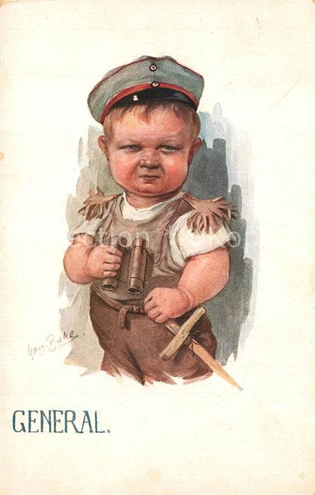 Kindersoldaten Feldstecher General Litho