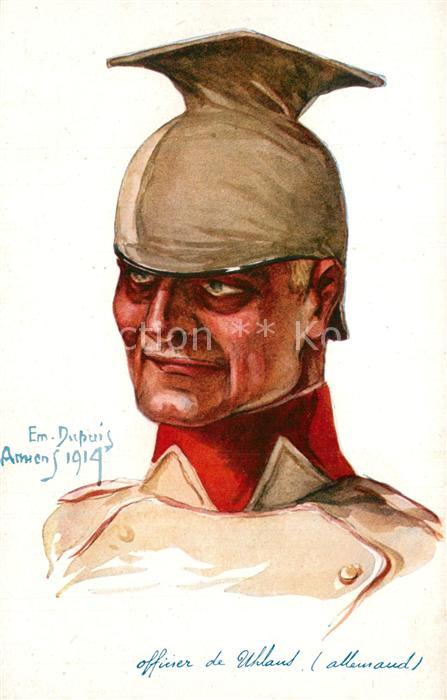 Militaria Generaele Stab Deutschland Offizier Uhland Dupuis Amiens Litho