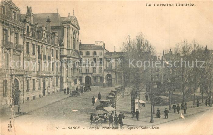 Nancy Lothringen Temple Protestant et Square Saint Jean