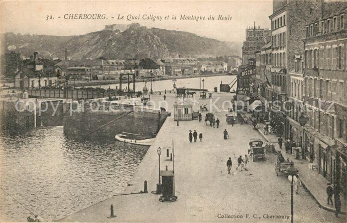 Cherbourg Quai Coligny et la Montagne du Roule