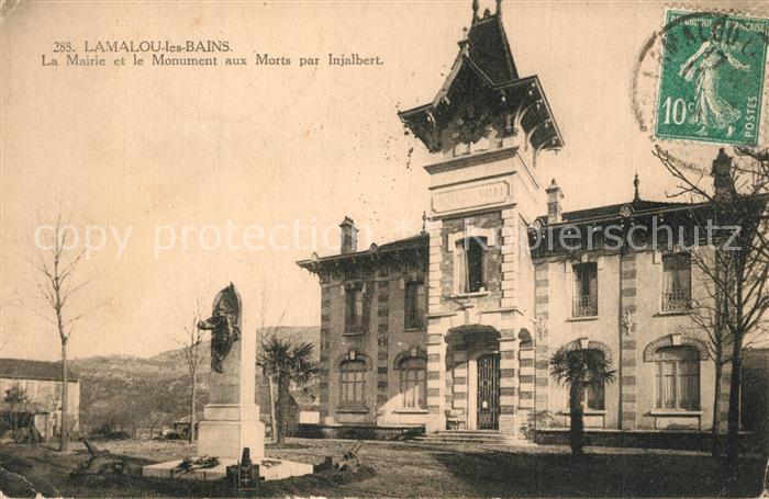 Lamalou-les-Bains La Mairie et Monument aux Morts par Injalbert