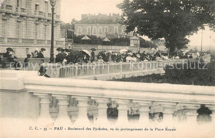 Pau 64 Boulevard des Pyrénées vu du prolongeme